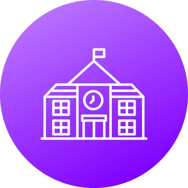 eşsiz okul vektör çizgisi simgesi