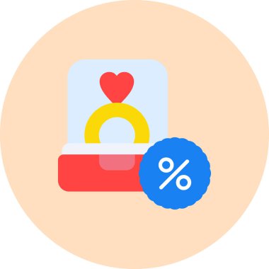 Düz stil indirimli indirim simgesi