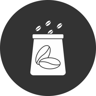 kahve çekirdeği ikonu vektör illüstrasyonu