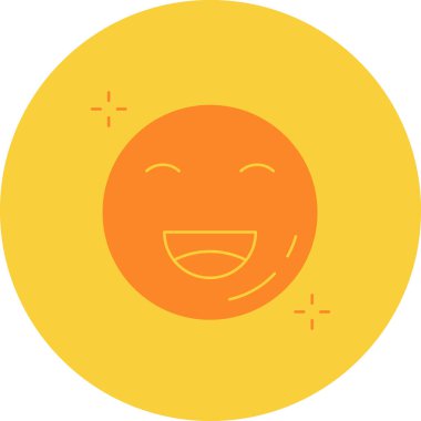 Gülümse. Web simgesi basit illüstrasyon