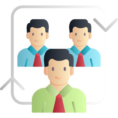 iş düz vektör simgesi