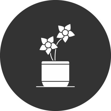 Çiçek ikonu. Web için çiçek vektör simgelerinin basit çizimi