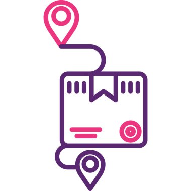 harita simgesinin vektör illüstrasyonu