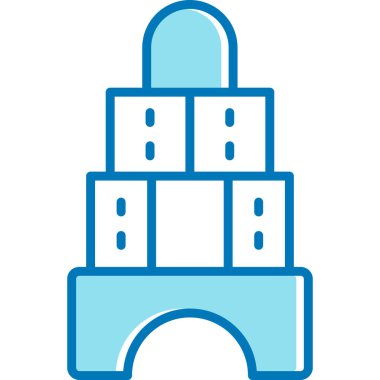 Bina. Web simgesi basit illüstrasyon