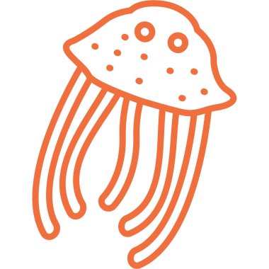 Ahtapot. Web simgesi basit tasarım