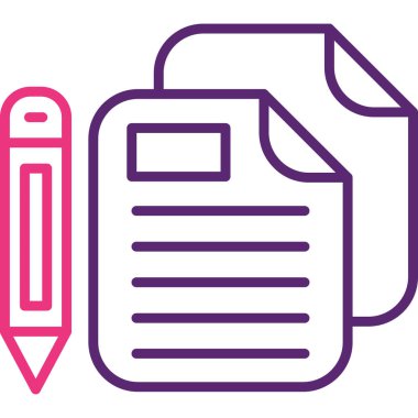 Kağıt belge simgesinin vektör illüstrasyonu