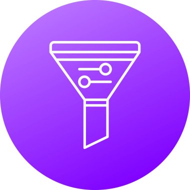 Beyaz arka planda izole edilmiş mor çizgi boya fırçası ikonu. vektör.