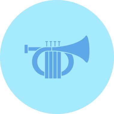 Beyaz arka plan üzerinde trompet işareti izole trompet simge vektör