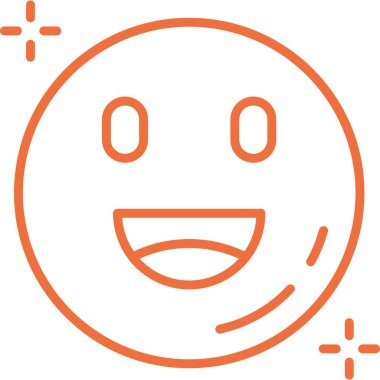 Yüz. Web simgesi basit illüstrasyon