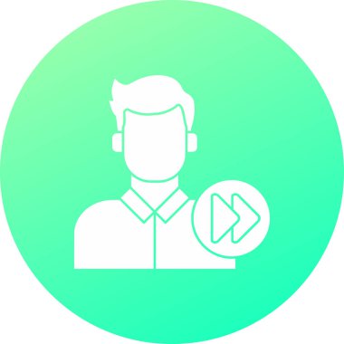 vector illustration of a man with a headset.