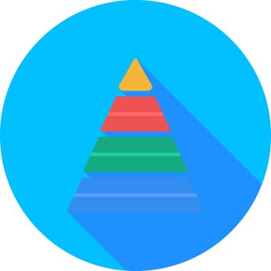 Piramit. Web simgesi basit illüstrasyon