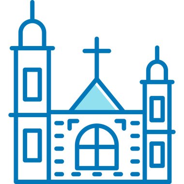 Kiliseye. Web simgesi basit illüstrasyon