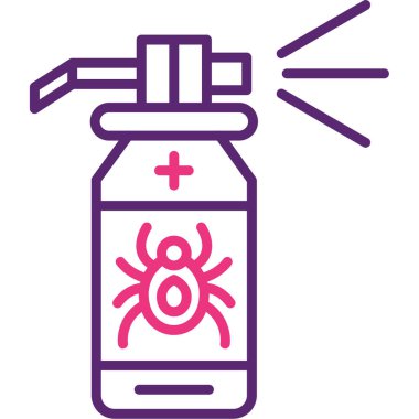 Aşı simgesi olan bir şişenin vektör çizimi