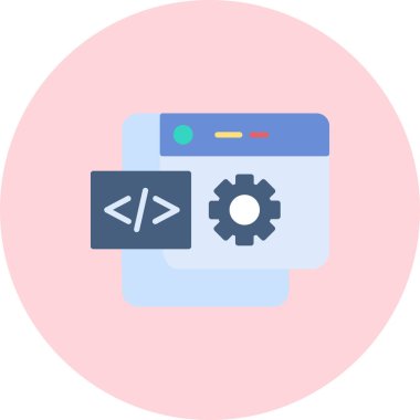 Tarayıcı. Web simgesi basit illüstrasyon