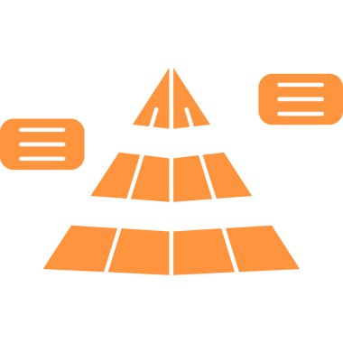 piramit simgesi vektör çizimi