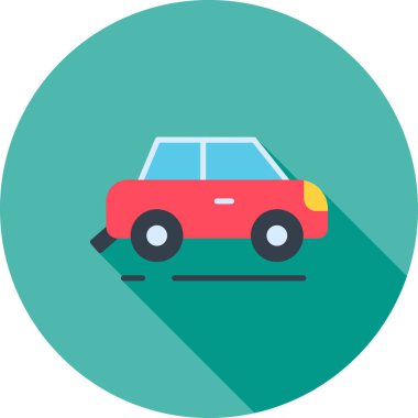 - Araba. Web simgesi basit illüstrasyon