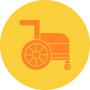 Tekerlekli. Basit tasarım vektörü illüstrasyonu.