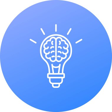 Beyin simgesi, vektör illüstrasyonu