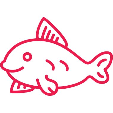 Balık. Web simgesi basit illüstrasyon