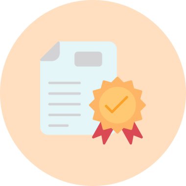 Sertifika web simgesi vektör çizimi