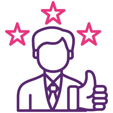 Müşteri derecelendirme. Basit illüstrasyon