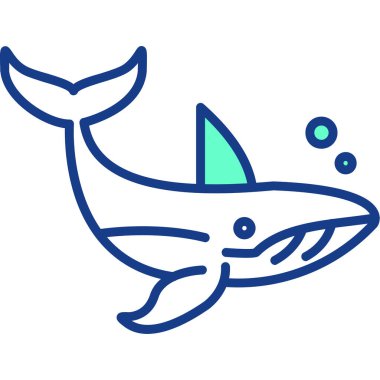 balık simgesi vektör illüstrasyonu