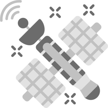 Uydu Simgesi, vektör illüstrasyonu