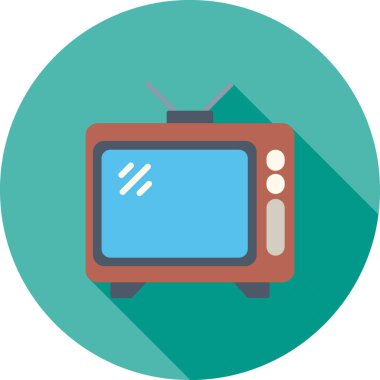 TV düz vektör simgesi