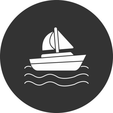 Tekne. Web simgesi basit illüstrasyon