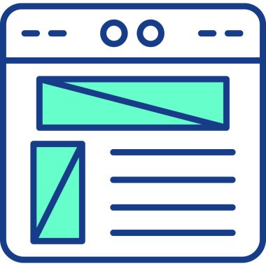 Web arayüzü simgesi, vektör illüstrasyonu