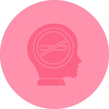 Pembe kafalı bir kadının vektör çizimi