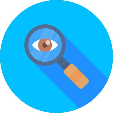 Büyütme cam simgesi, basit vektör illüstrasyonu