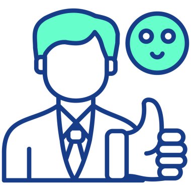 Müşteri memnuniyeti. Basit illüstrasyon