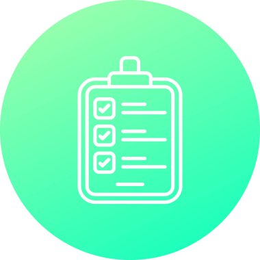 Kontrol listesi simgesi vektör illüstrasyonu