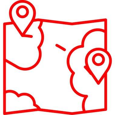 konum haritası konum simgesi ana hat biçiminde