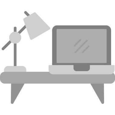 Ofis ve masa simgesinin vektör çizimi. depo için ofis ve ev vektör simgesi koleksiyonu.