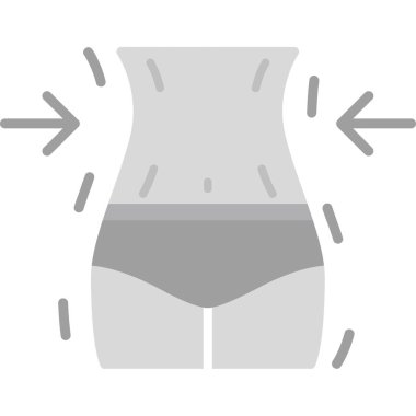 Liposuction simgesi, vektör illüstrasyonu basit tasarım