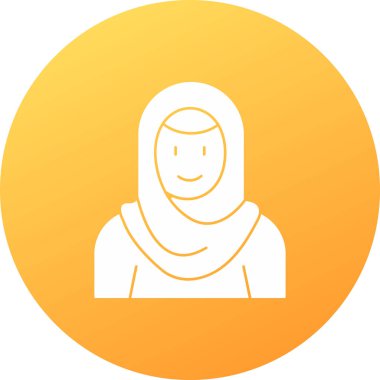 güzel kadın müslüman kadın vektör illüstrasyonu