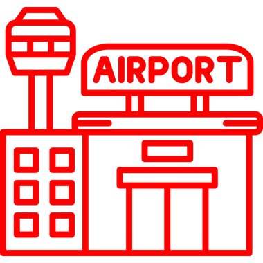 Havaalanı işareti vektör simgesi