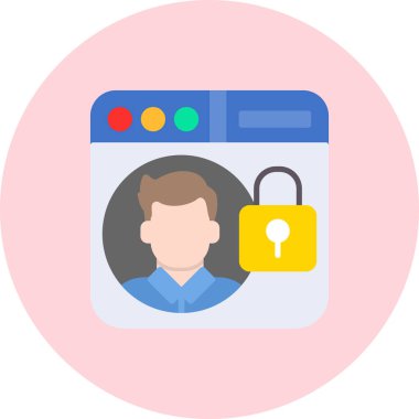 Özel hesap web simgesi, vektör illüstrasyonu