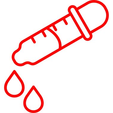 Kan damla vektör satırı simgesi