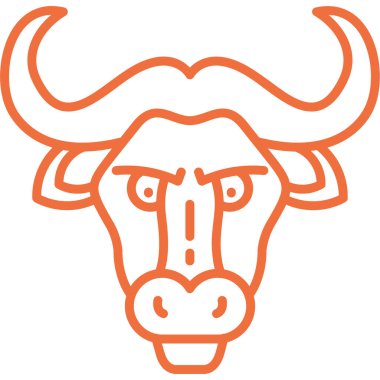 Boğa başlı vektör illüstrasyonu