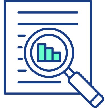 analitik grafik ikon vektör illüstrasyonu