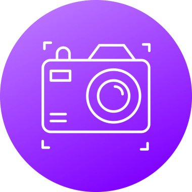 Kamera simgesi, modern basit vektör illüstrasyonu
