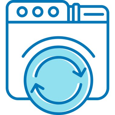 Çamaşır makinesi. Basit resimleme