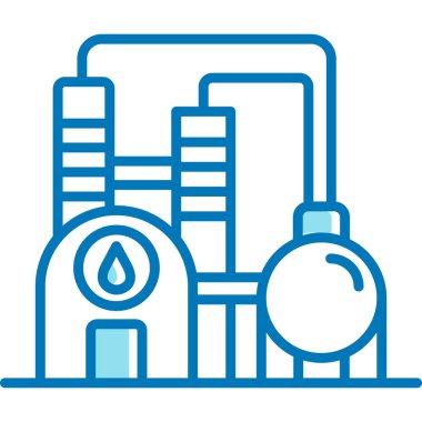 Petrol endüstrisi simgesi, vektör illüstrasyonu