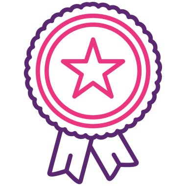 Rozet simgesi tasarım vektörü