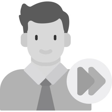 business man icon in flat design.