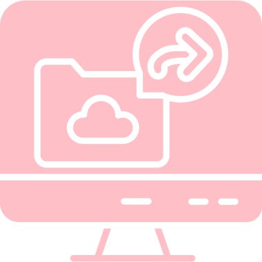 Bulut hesaplama simgesi vektör illüstrasyonu