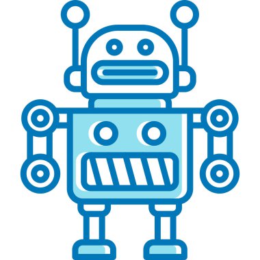 robot ikon vektör illüstrasyonu